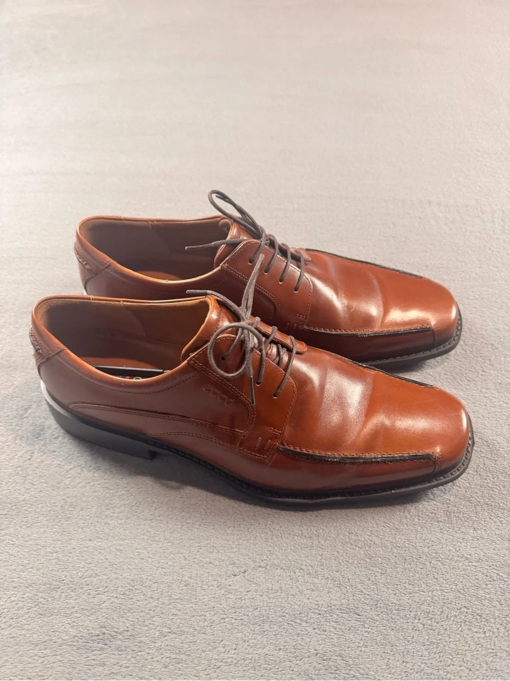 ECCO Men's Brown Leather Derby Oxfords